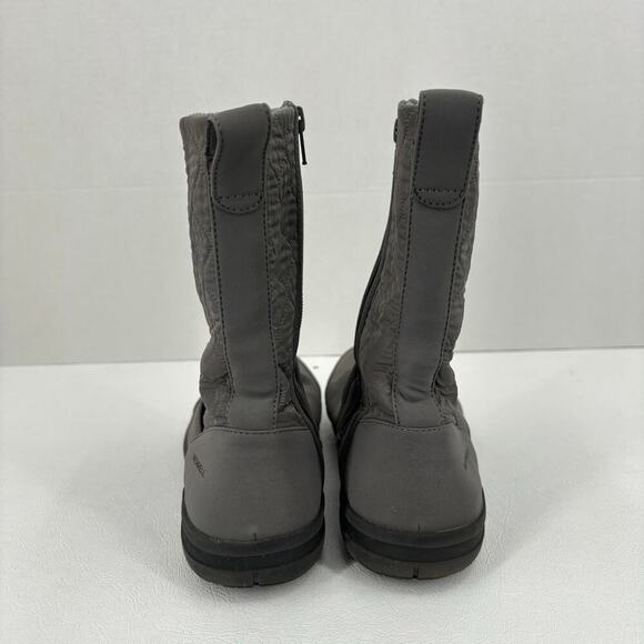 Merrell Mid Calf Winter Boots Side Zip Quilted Gray Fleece Lined Women's Size 9 - Picture 6 of 8